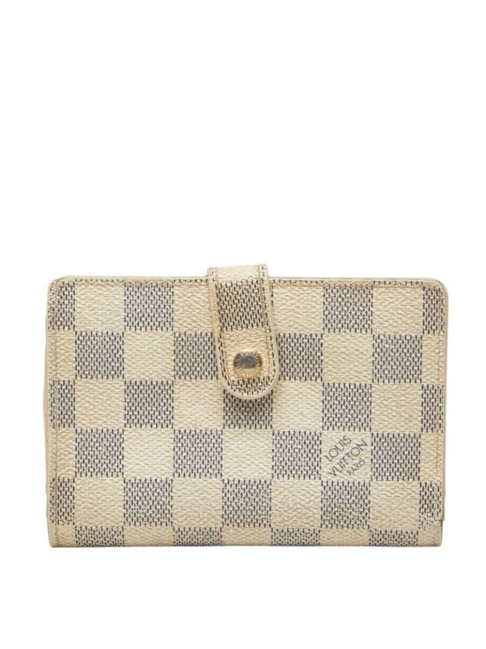 Louis Vuitton Damier Azur Portefeuille Viennois Bifold Wallet White Leather